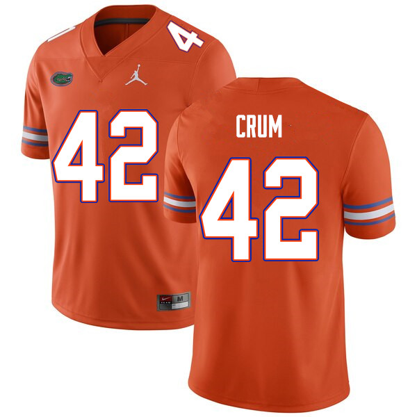 Men #42 Quaylin Crum Florida Gators College Football Jerseys Sale-Orange